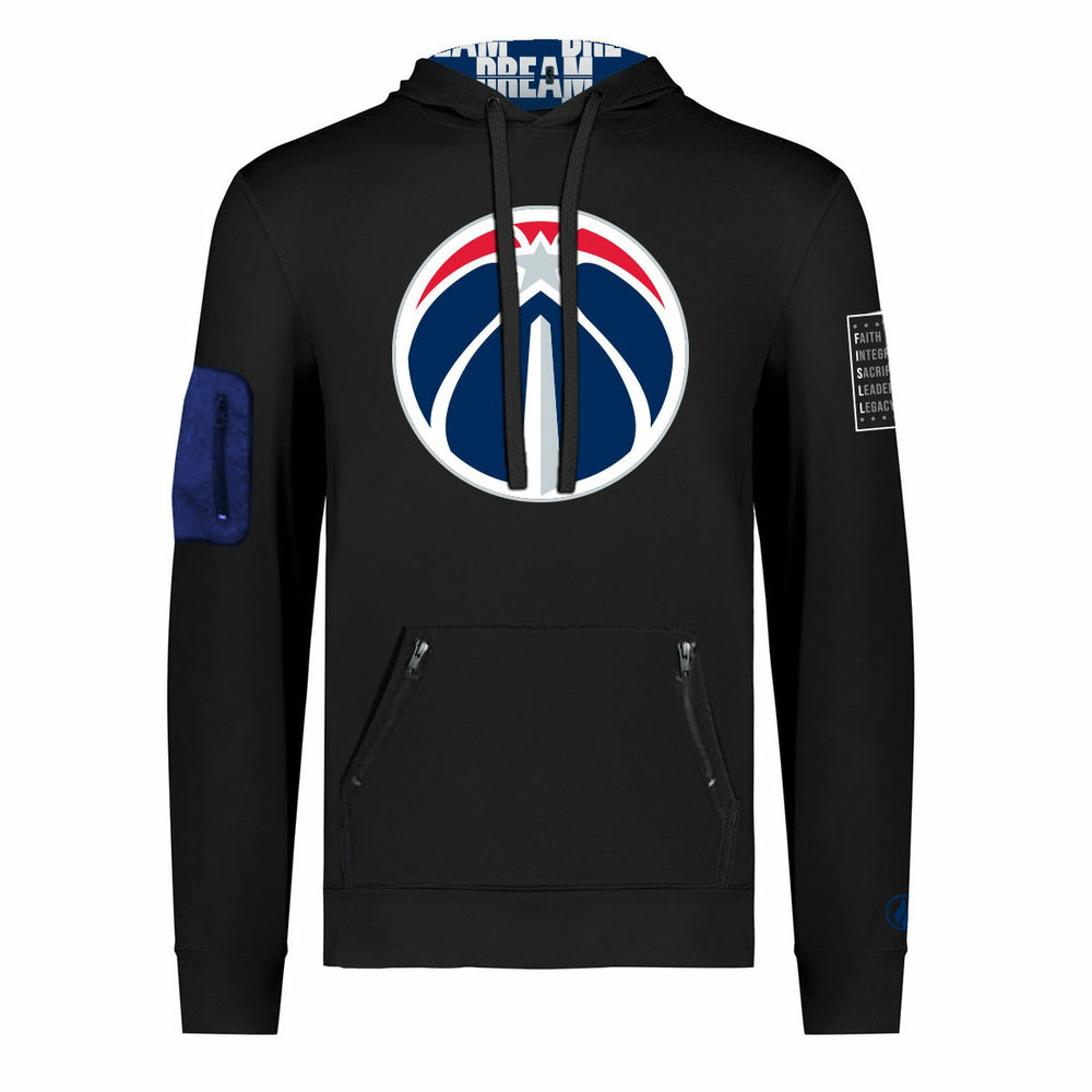 NBA - Washington Wizards FISLL x Black History Collection Unisex Pullover Hoodie - Black