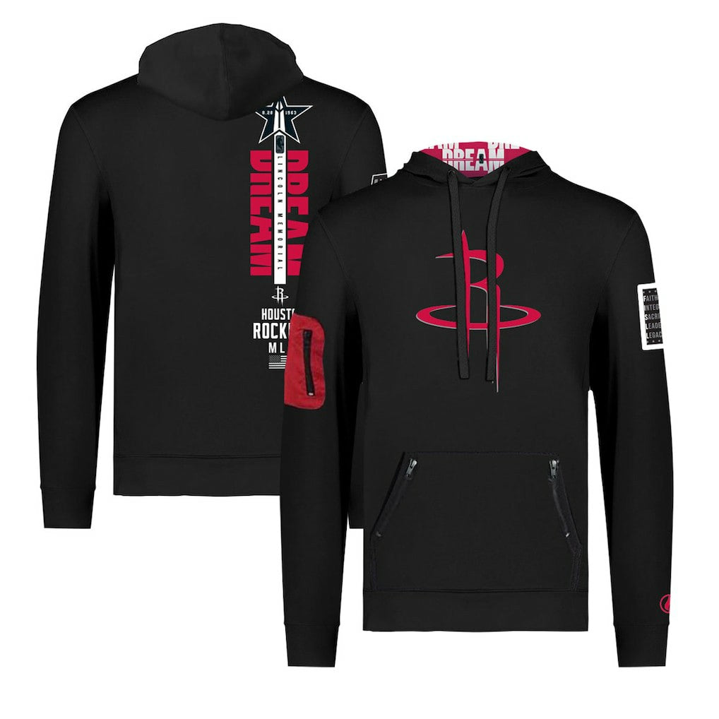 NBA - Houston Rockets FISLL x Black History Collection Unisex Pullover Hoodie - Black