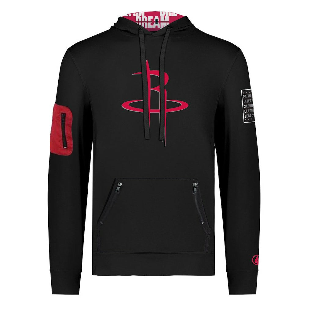 NBA - Houston Rockets FISLL x Black History Collection Unisex Pullover Hoodie - Black