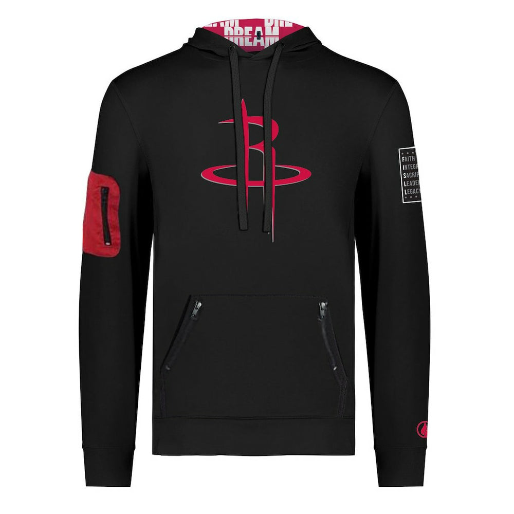 NBA - Houston Rockets FISLL x Black History Collection Unisex Pullover Hoodie - Black
