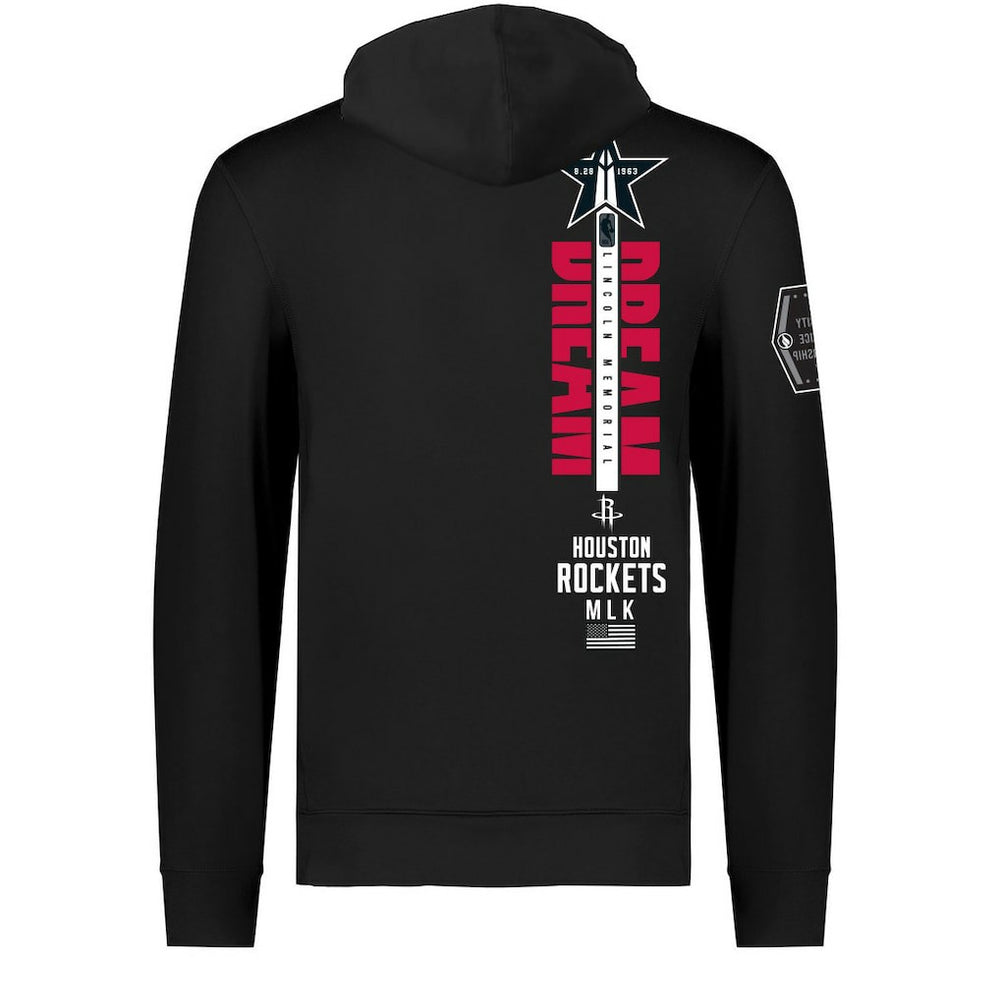 NBA - Houston Rockets FISLL x Black History Collection Unisex Pullover Hoodie - Black