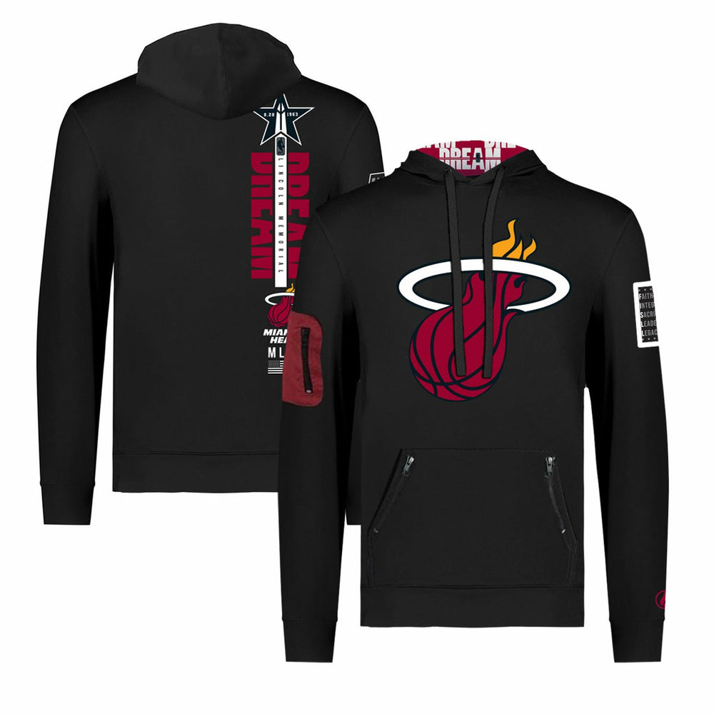 NBA - Miami Heat FISLL x Black History Collection Unisex Pullover Hoodie - Black