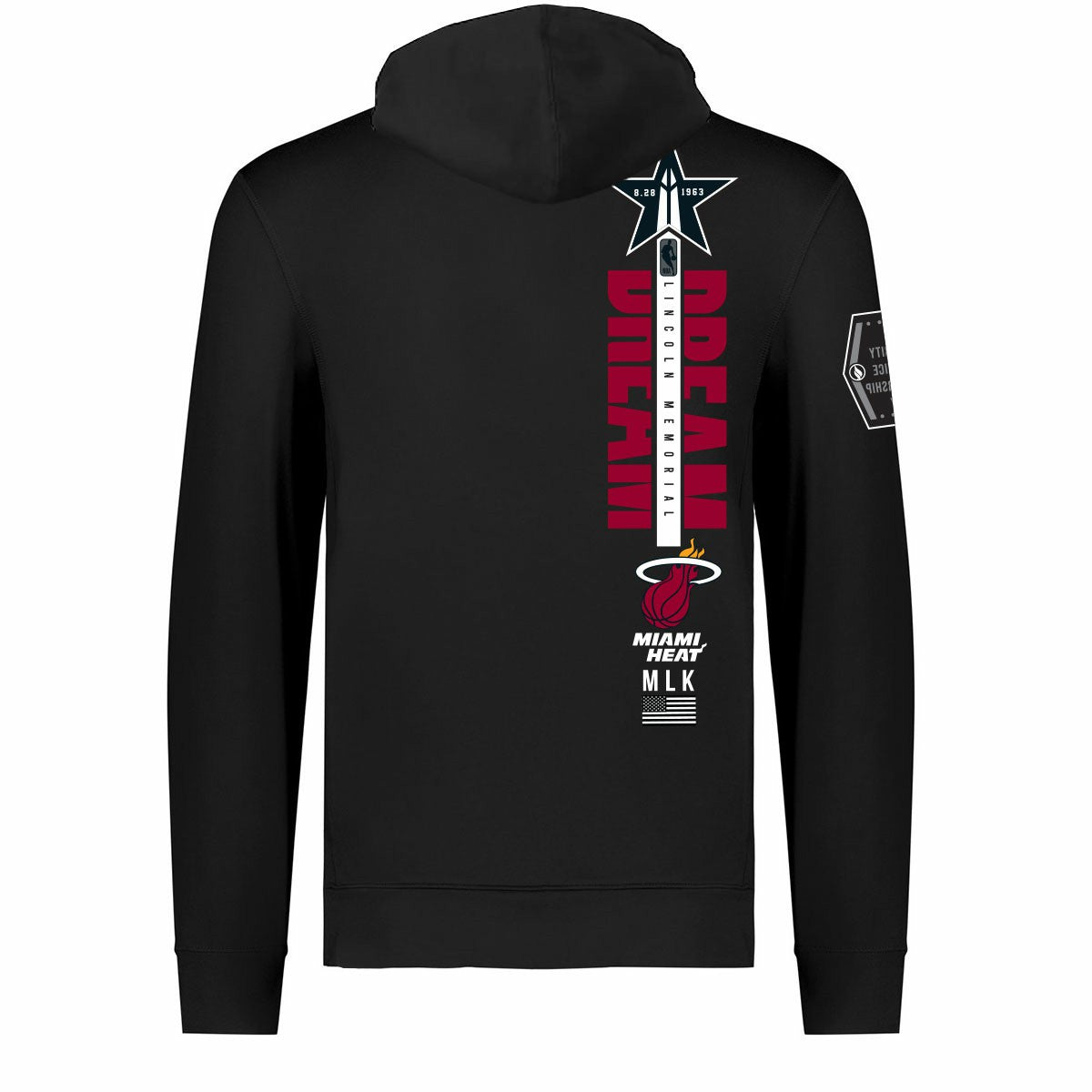 NBA - Miami Heat FISLL x Black History Collection Unisex Pullover Hoodie - Black