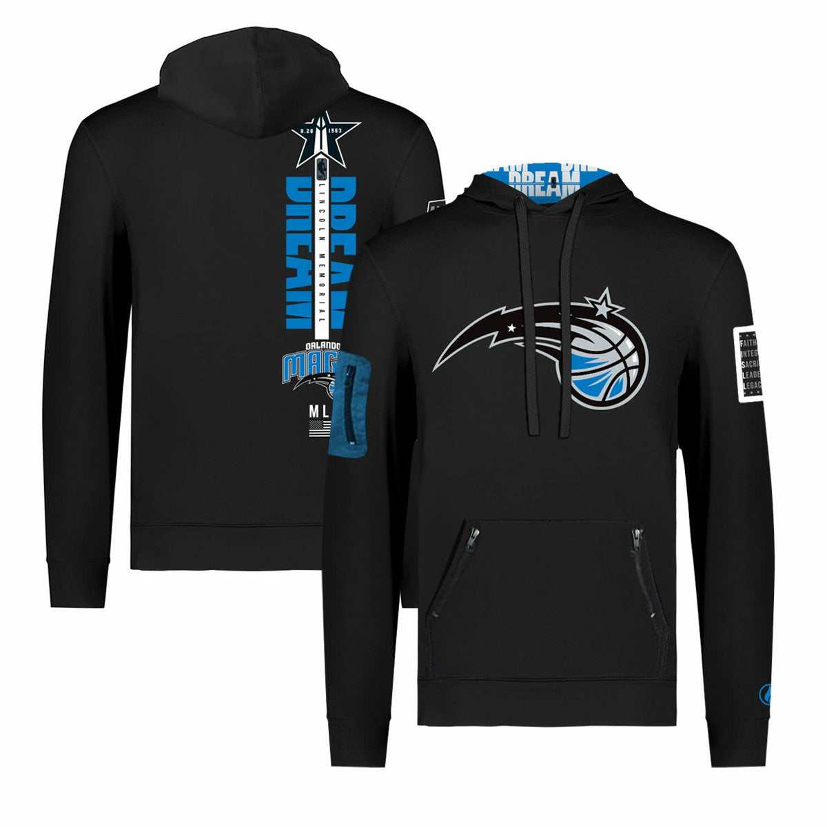 NBA - Orlando Magic FISLL x Black History Collection Unisex Pullover Hoodie - Black