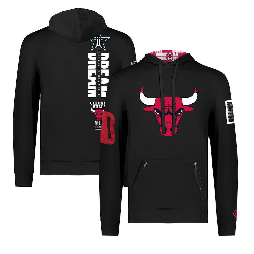 NBA - Chicago Bulls FISLL x Black History Collection Unisex Pullover Hoodie - Black