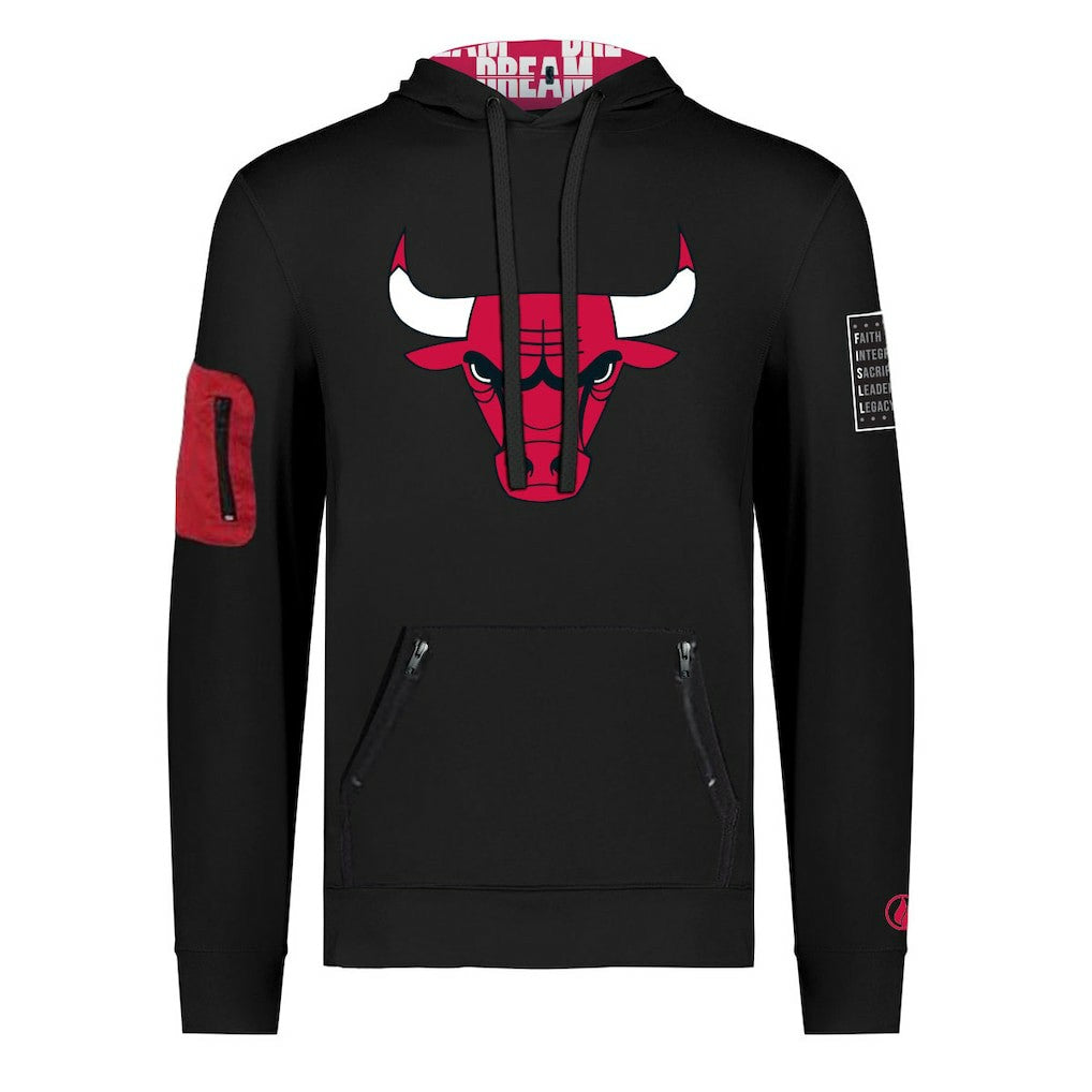NBA - Chicago Bulls FISLL x Black History Collection Unisex Pullover Hoodie - Black