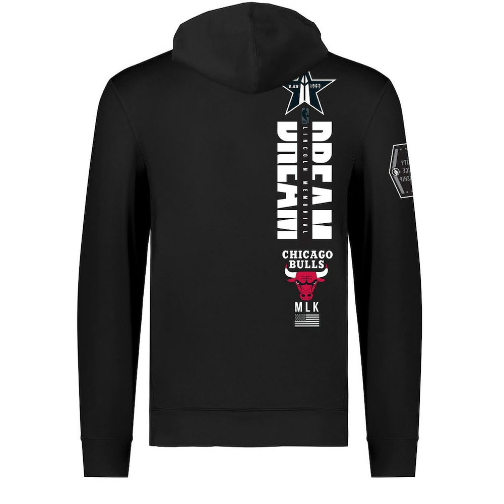 NBA - Chicago Bulls FISLL x Black History Collection Unisex Pullover Hoodie - Black
