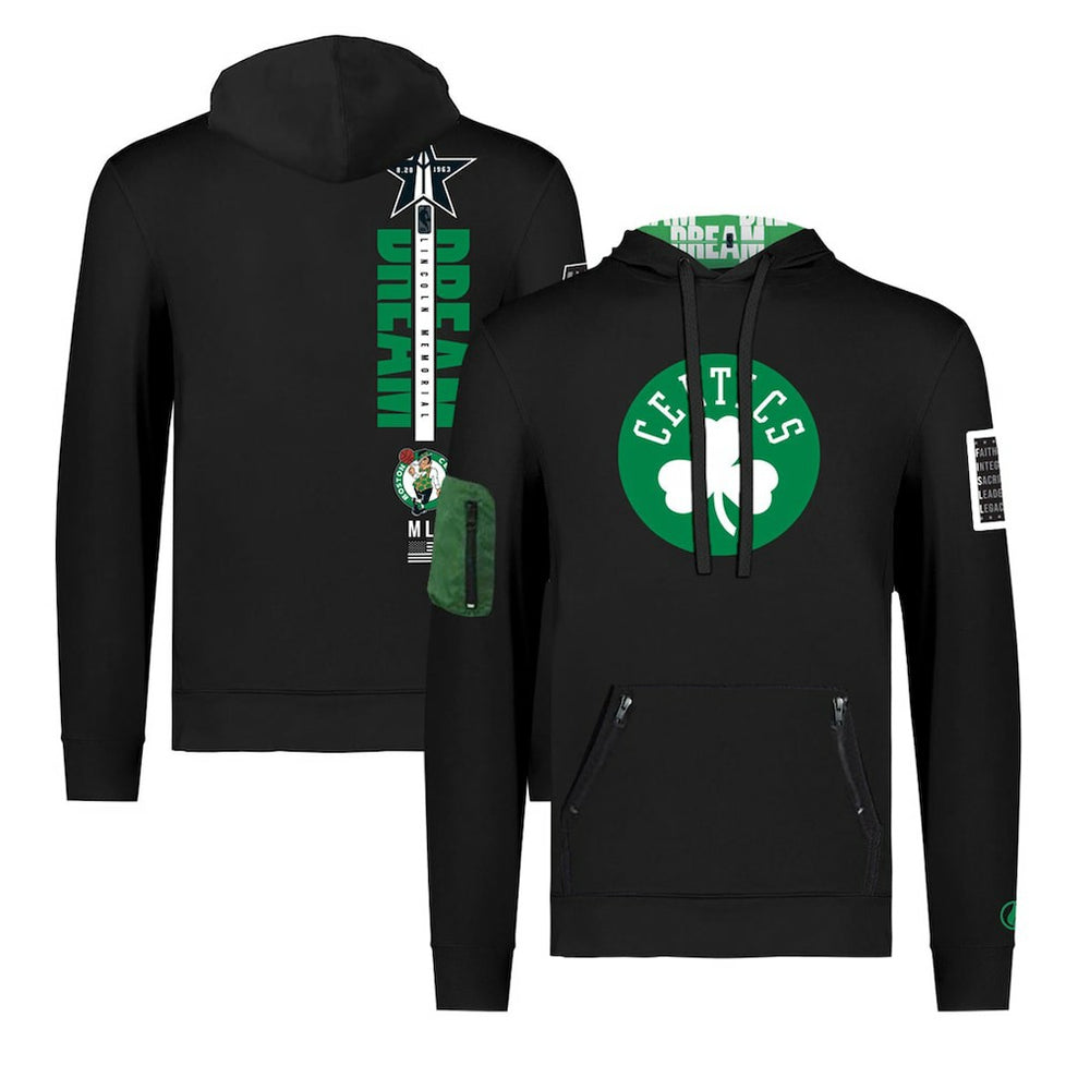 NBA - Boston Celtics FISLL x Black History Collection Unisex Pullover Hoodie - Black