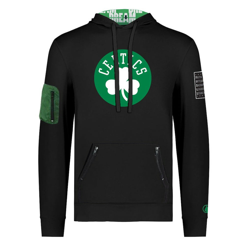 NBA - Boston Celtics FISLL x Black History Collection Unisex Pullover Hoodie - Black