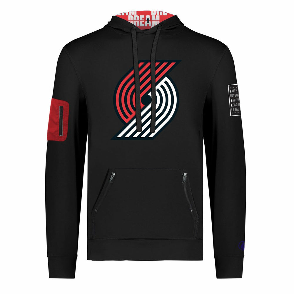 NBA - Portland Trail Blazers FISLL x Black History Collection Unisex Pullover Hoodie - Black