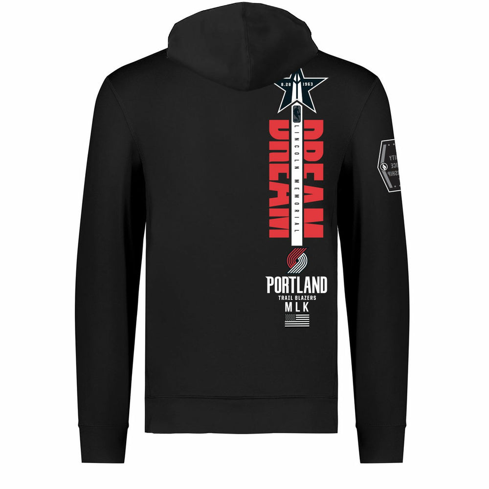 NBA - Portland Trail Blazers FISLL x Black History Collection Unisex Pullover Hoodie - Black