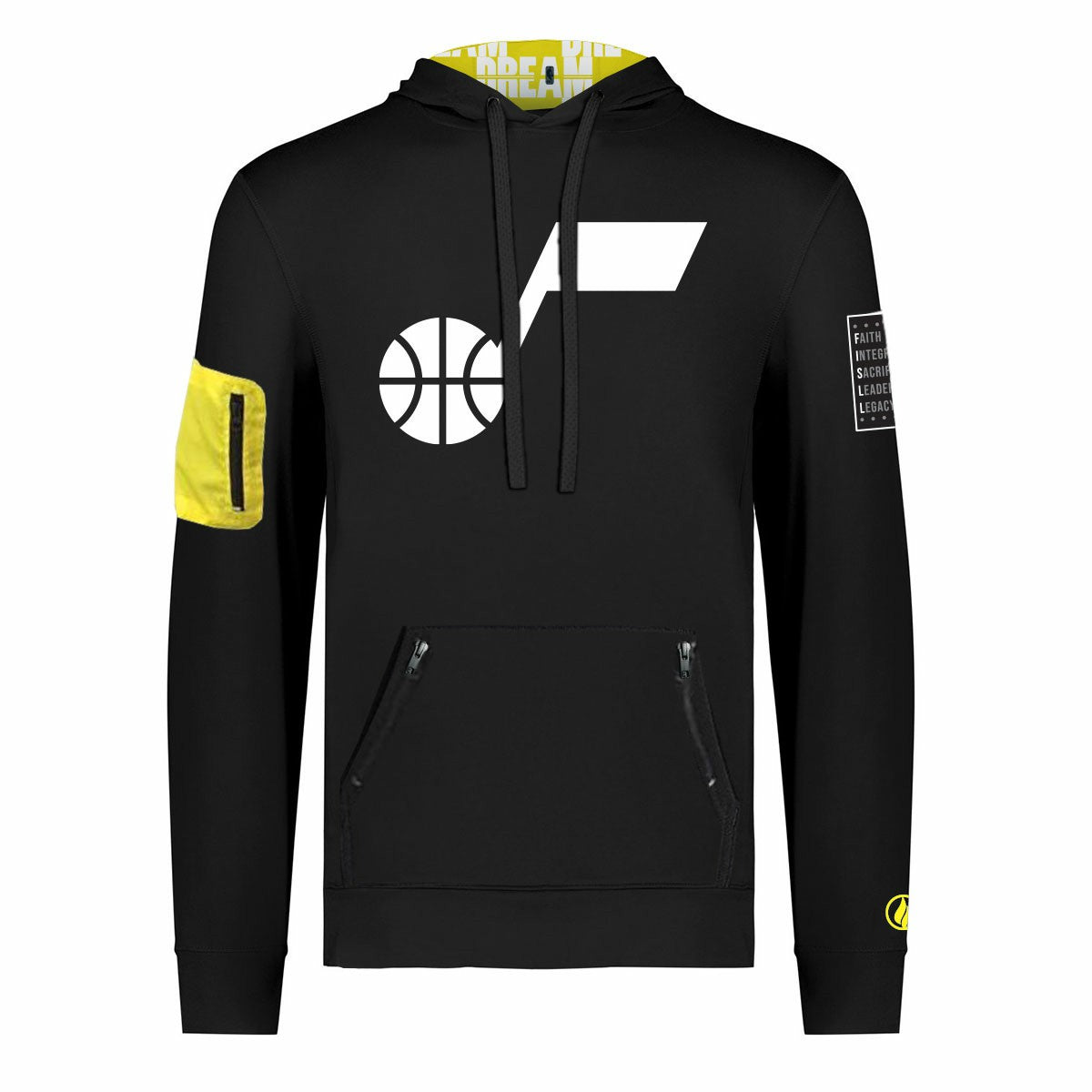 NBA - Utah Jazz FISLL x Black History Collection Unisex Pullover Hoodie - Black