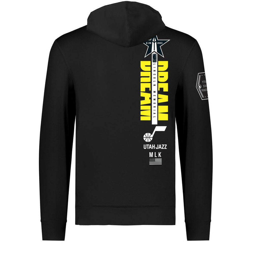 NBA - Utah Jazz FISLL x Black History Collection Unisex Pullover Hoodie - Black