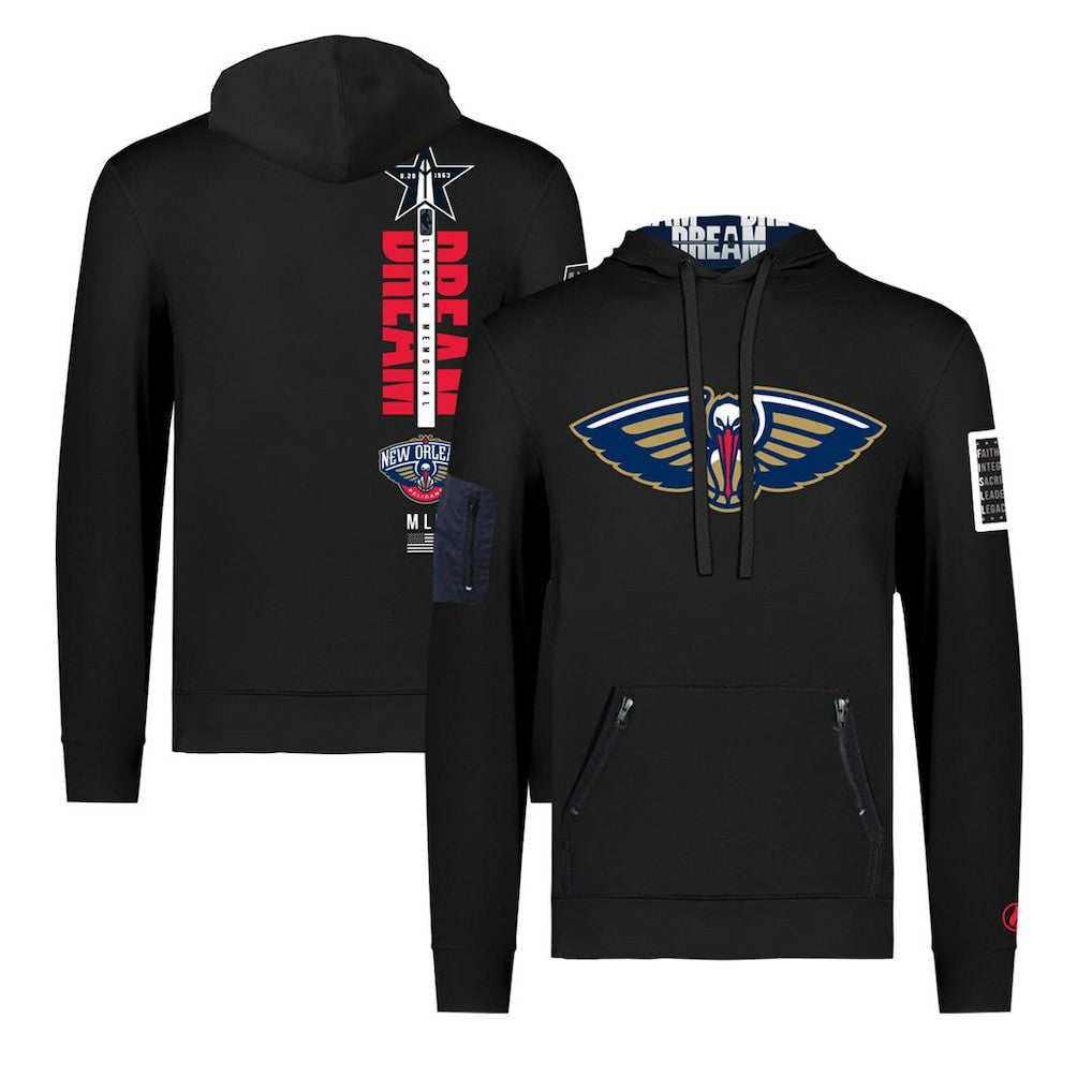 NBA - New Orleans Pelicans FISLL x Black History Collection Unisex Pullover Hoodie - Black