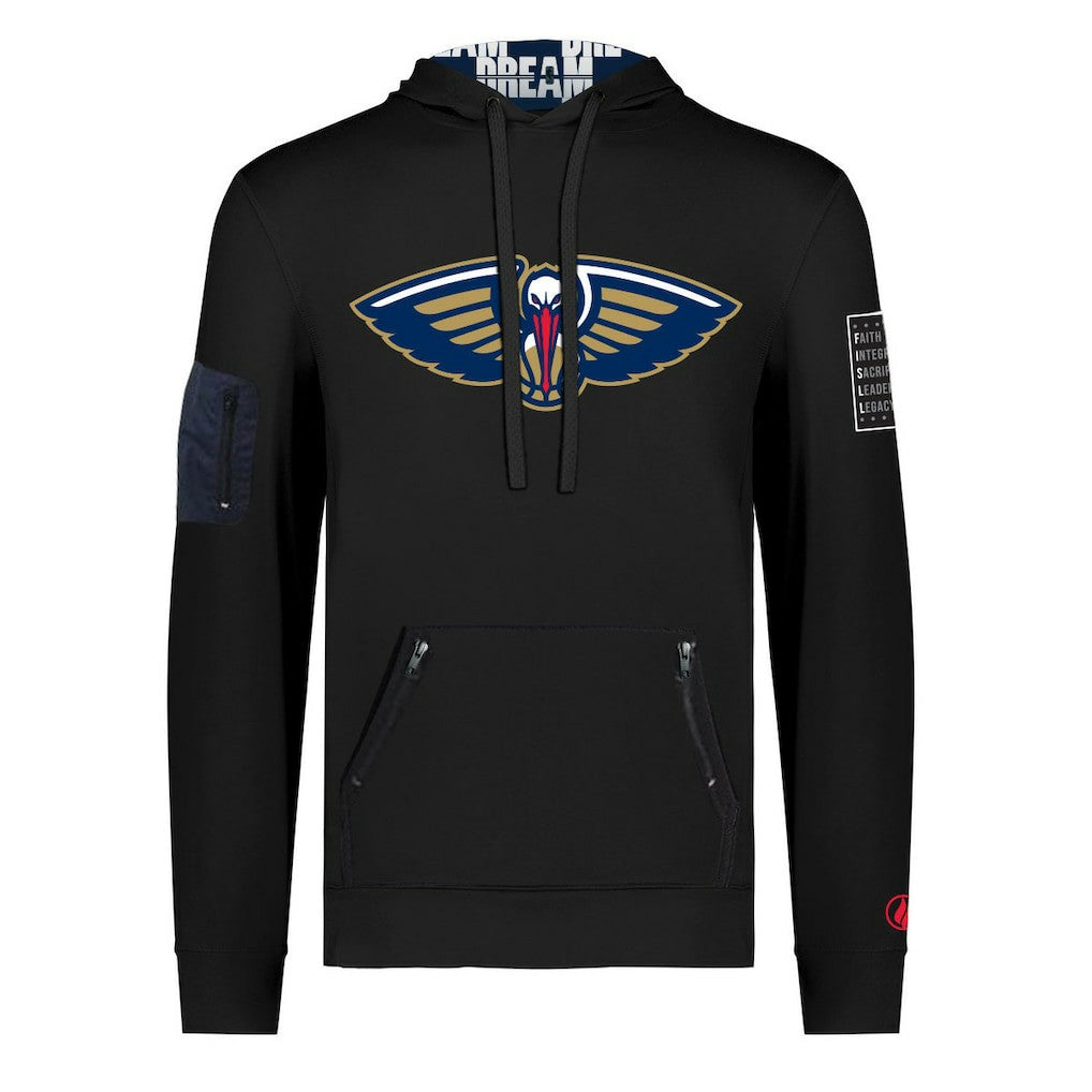 NBA - New Orleans Pelicans FISLL x Black History Collection Unisex Pullover Hoodie - Black