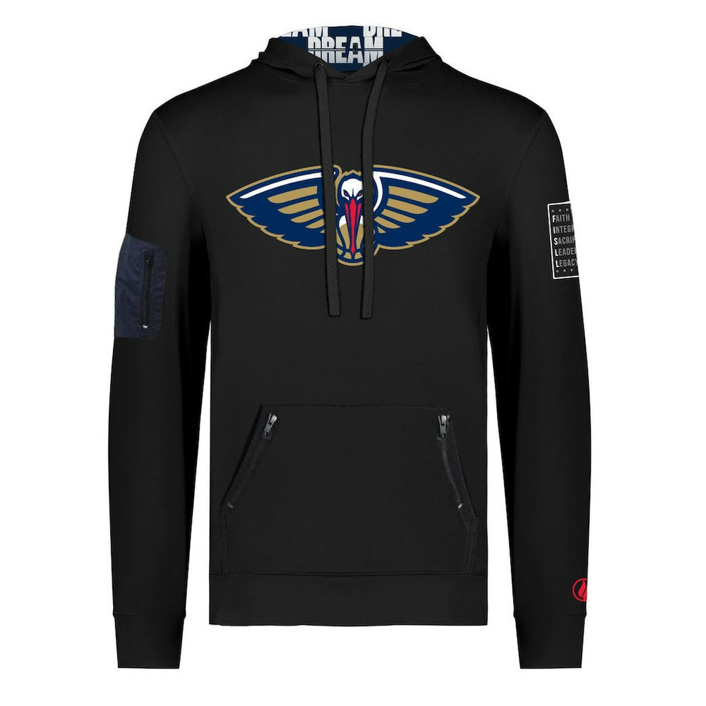 NBA - New Orleans Pelicans FISLL x Black History Collection Unisex Pullover Hoodie - Black