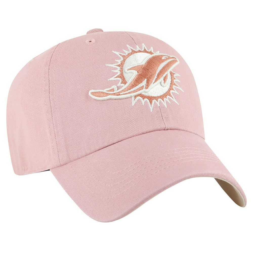 Miami Dolphins '47 Women's Ballpark Cheer Dusty Rose Clean Up Adjustable Hat Pink - 47 brand