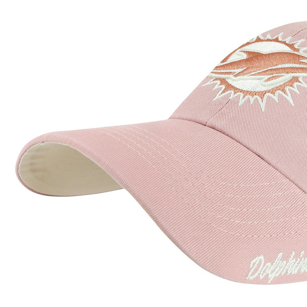 Miami Dolphins '47 Women's Ballpark Cheer Dusty Rose Clean Up Adjustable Hat Pink - 47 brand