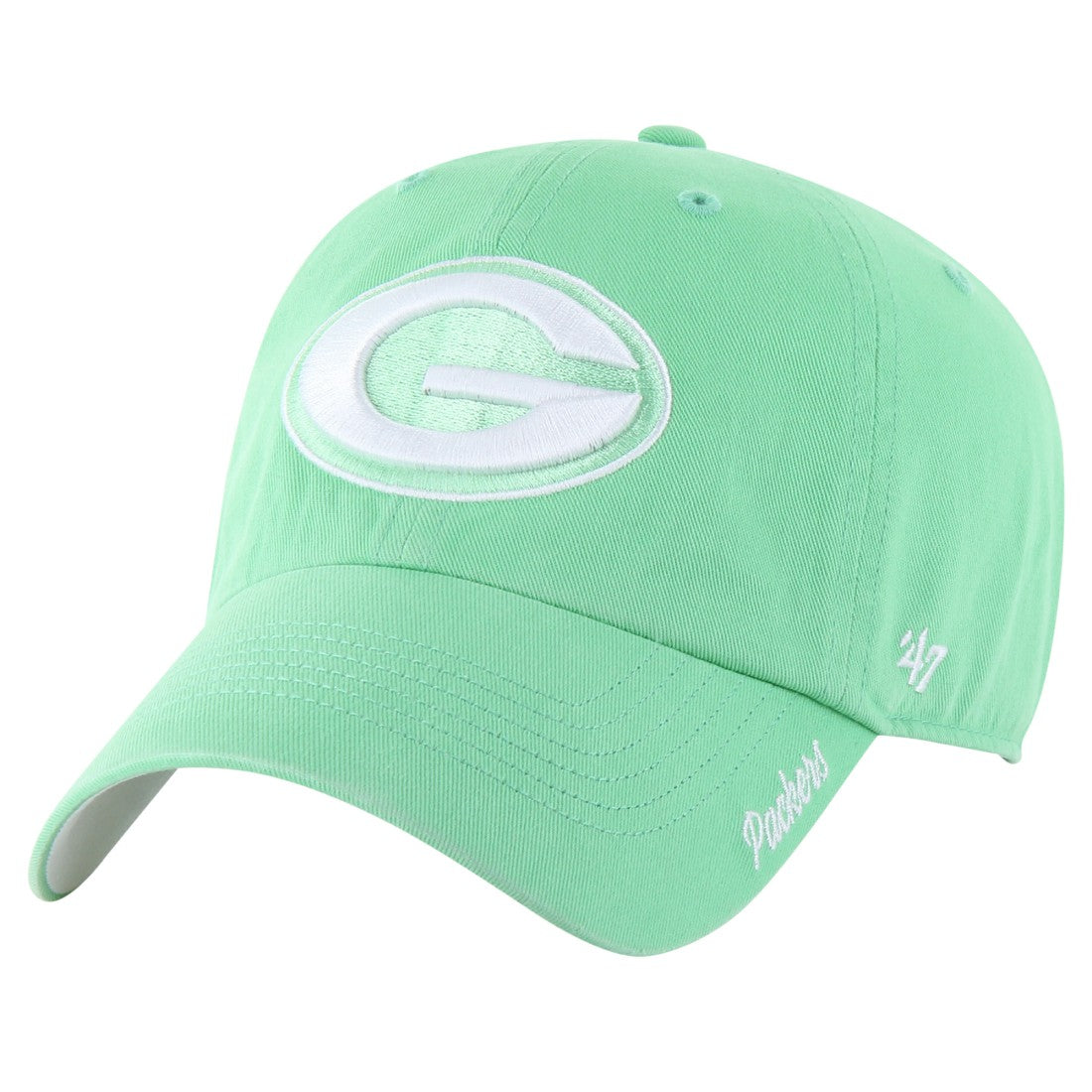 Green Bay Packers '47 Women's Luminance Cheer Clean Up Adjustable Hat Green - 47 brand
