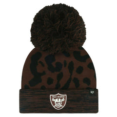 Las Vegas Raiders '47 Women's Cacao Cuffed Knit Hat with Pom Brown - 47 brand