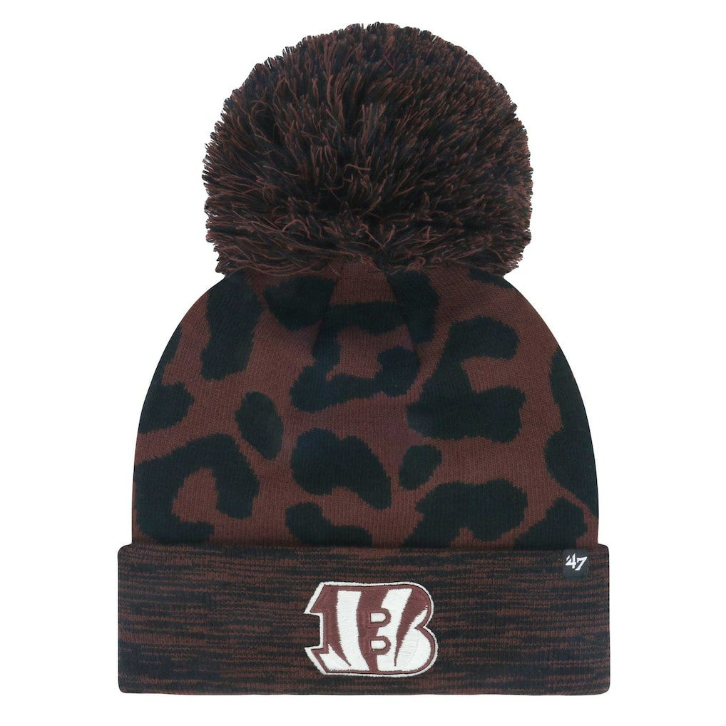 Cincinnati Bengals '47 Women's Cacao Cuffed Knit Hat with Pom Brown - 47 brand