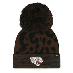 Jacksonville Jaguars '47 Women's Cacao Cuffed Knit Hat with Pom Brown - 47 brand
