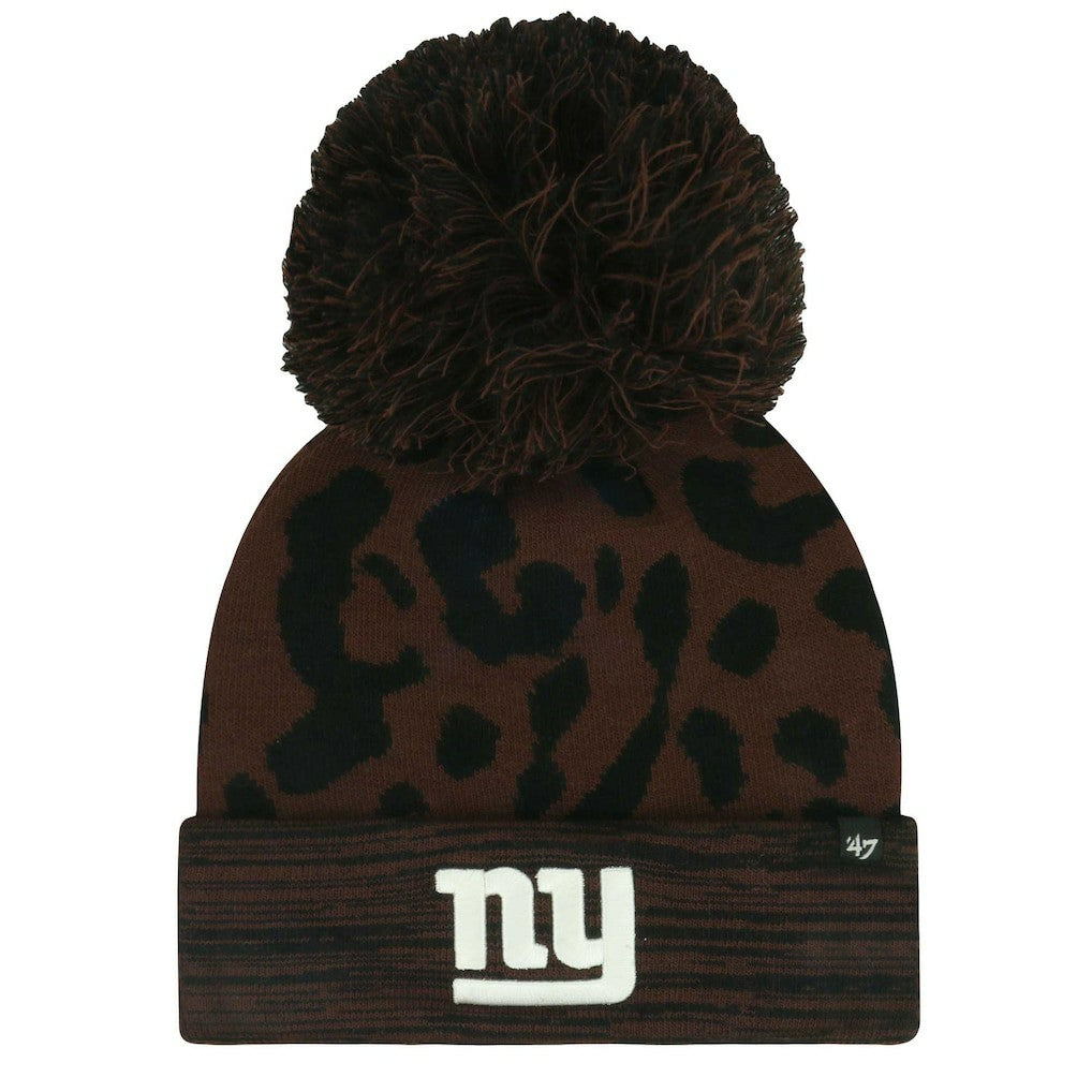 New York Giants '47 Women's Cacao Cuffed Knit Hat with Pom Brown - 47 brand