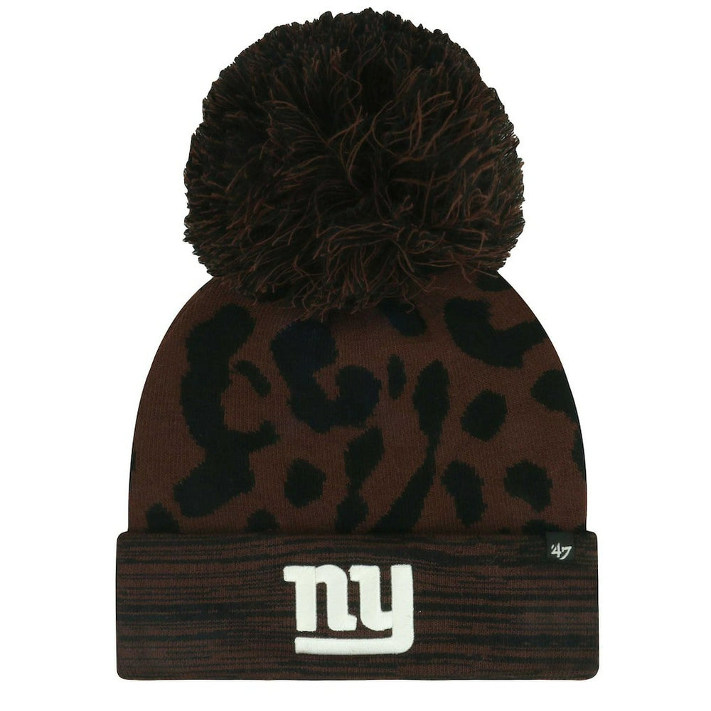 New York Giants '47 Women's Cacao Cuffed Knit Hat with Pom Brown - 47 brand