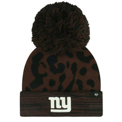 New York Giants '47 Women's Cacao Cuffed Knit Hat with Pom Brown - 47 brand
