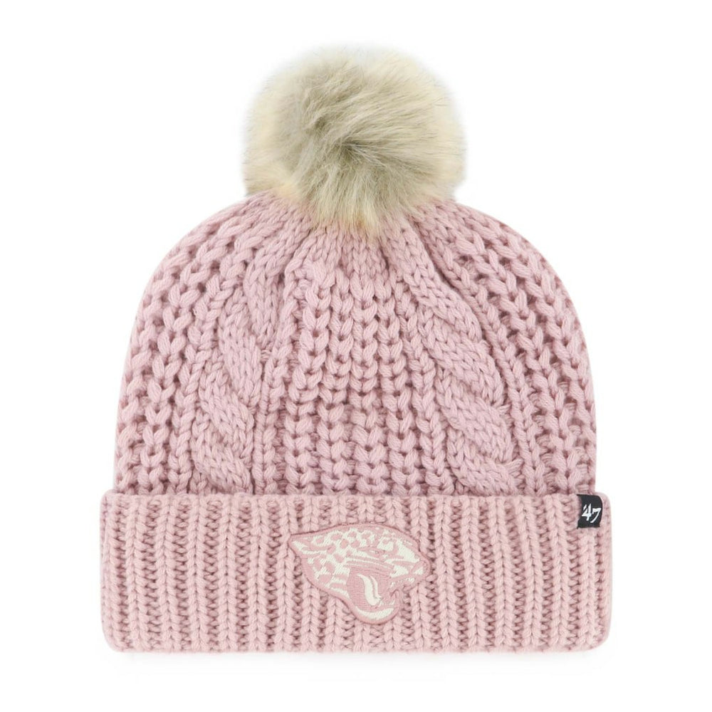 Jacksonville Jaguars '47 Women's Meeko Cuffed Knit Hat with Pom Dusty Rose - 47 brand