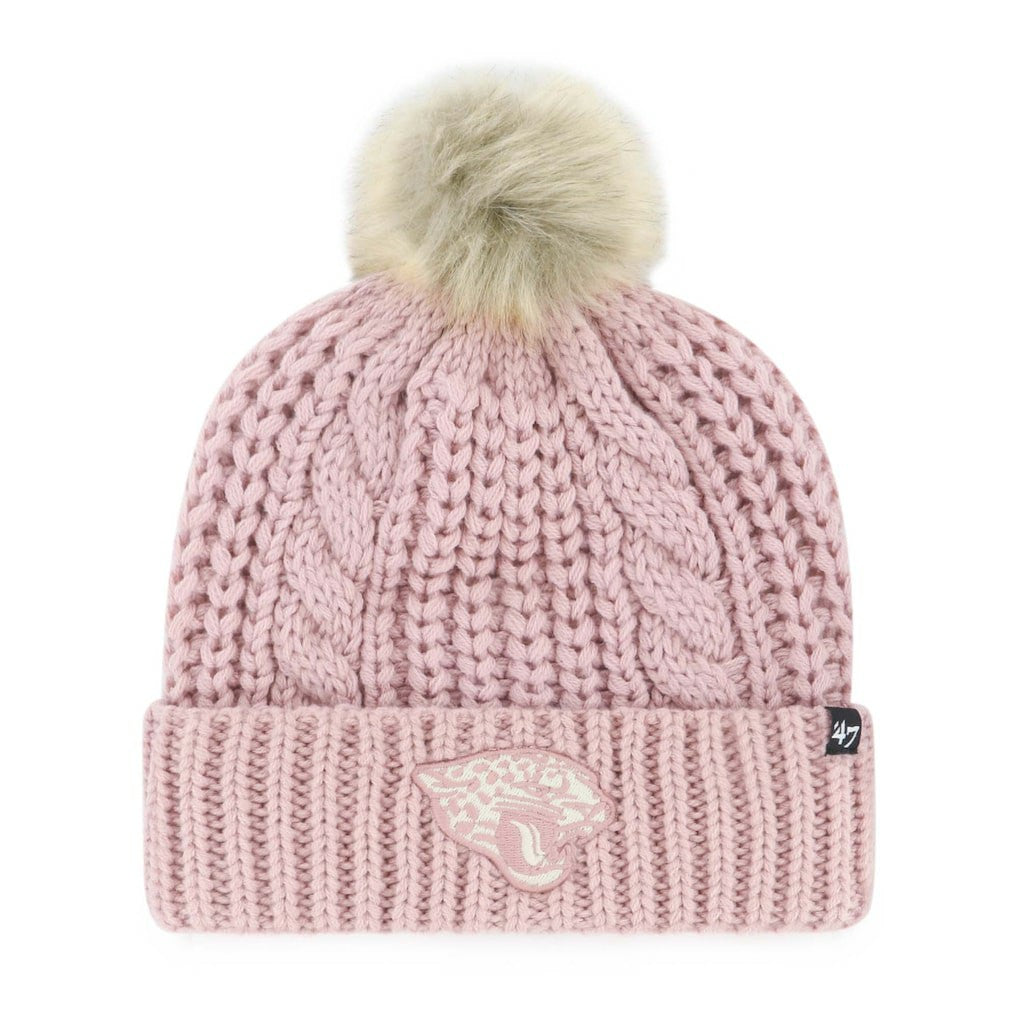 Jacksonville Jaguars '47 Women's Meeko Cuffed Knit Hat with Pom Dusty Rose - 47 brand