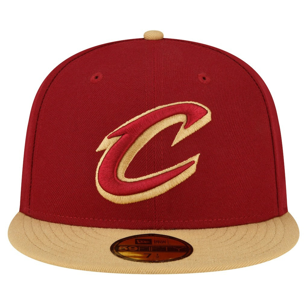 New Era - Cleveland Cavaliers 2-Tone 59FIFTY Fitted Hat - Wine/Gold