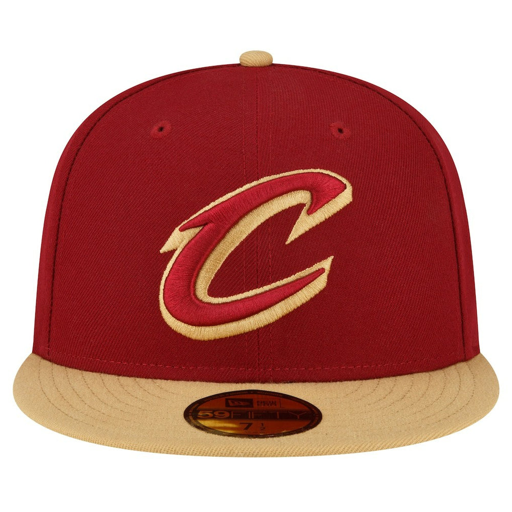 New Era - Cleveland Cavaliers 2-Tone 59FIFTY Fitted Hat - Wine/Gold