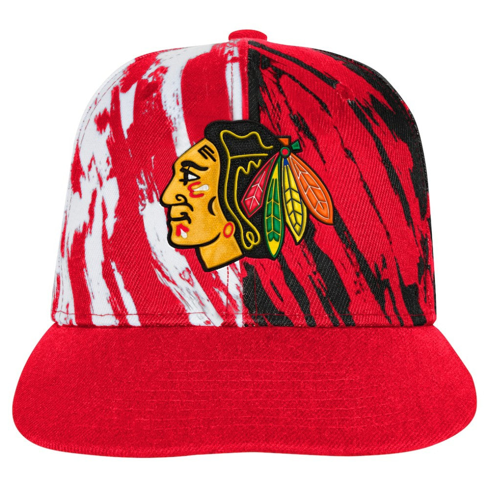 Chicago Blackhawks Youth Propel Flat Brim Snapback Hat Red