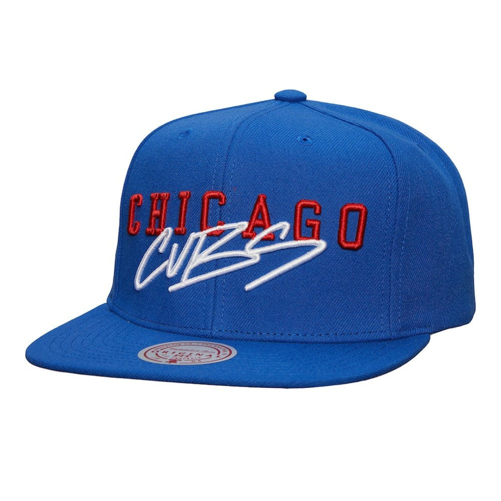 Chicago Cubs Mitchell & Ness Team Tagged Snapback Hat for sale