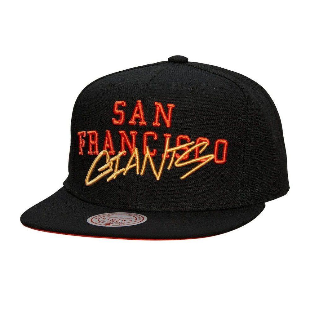 San Francisco Giants Mitchell & Ness Team Tagged Snapback Hat Lifestyle