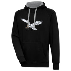 Philadelphia Eagles Antigua Throwback Logo Victory Pullover Hoodie Black - NFL