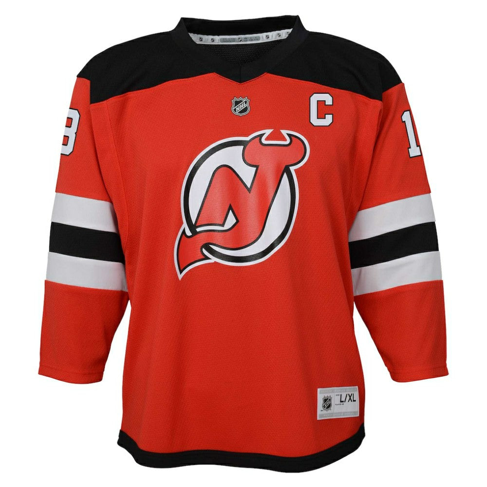 Nico Hischier New Jersey Devils - Youth Captain Patch Home Replica Player Jersey Red