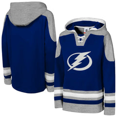 Tampa Bay Lightning - Youth Ageless Must Have Home V-Neck Pullover Hoodie Blue