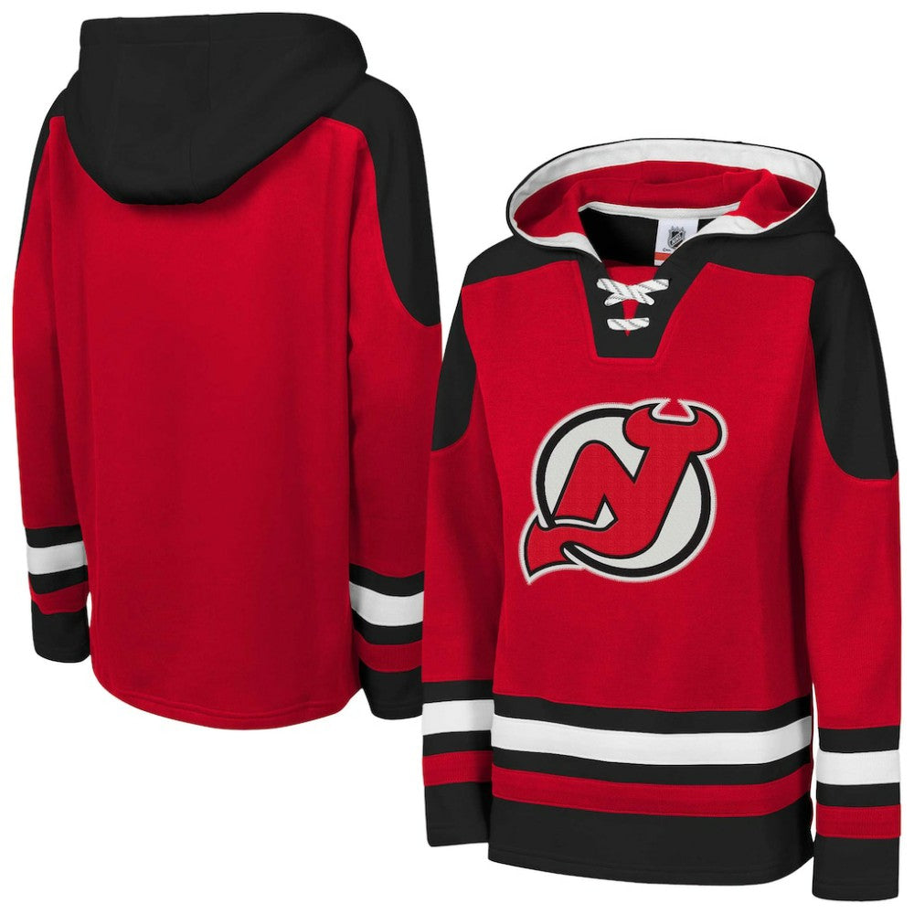 New Jersey Devils - Youth Ageless Must Have Home V-Neck Pullover Hoodie Red