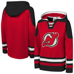 New Jersey Devils - Youth Ageless Must Have Home V-Neck Pullover Hoodie Red