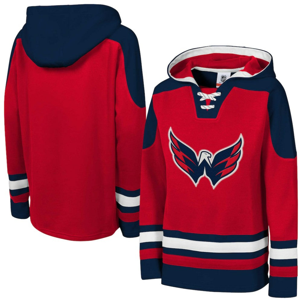 Washington Capitals Youth Ageless Must Have Home V-Neck Pullover Hoodie Red
