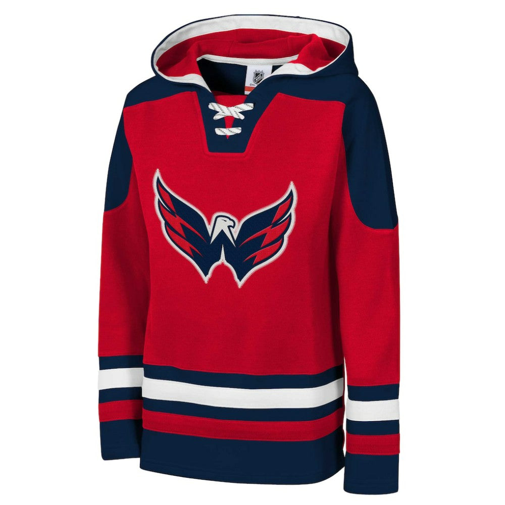 Washington Capitals Youth Ageless Must Have Home V-Neck Pullover Hoodie Red