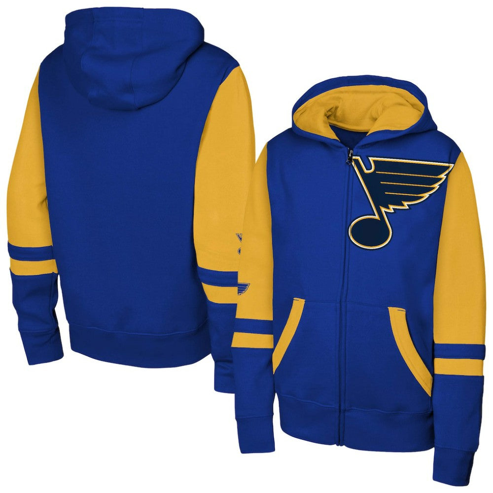 St. Louis Blues - Youth Face Off Full-Zip Hoodie Blue