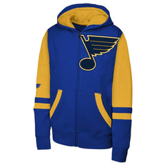 St. Louis Blues - Youth Face Off Full-Zip Hoodie Blue