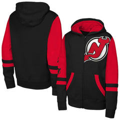 New Jersey Devils - Youth Face Off Full-Zip Hoodie Black