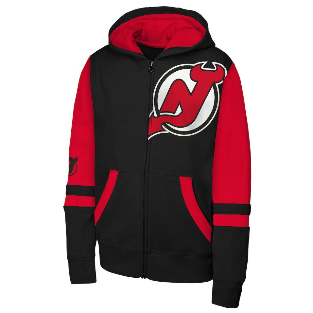 New Jersey Devils - Youth Face Off Full-Zip Hoodie Black