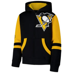 Pittsburgh Penguins Youth Face Off Full-Zip Hoodie Black