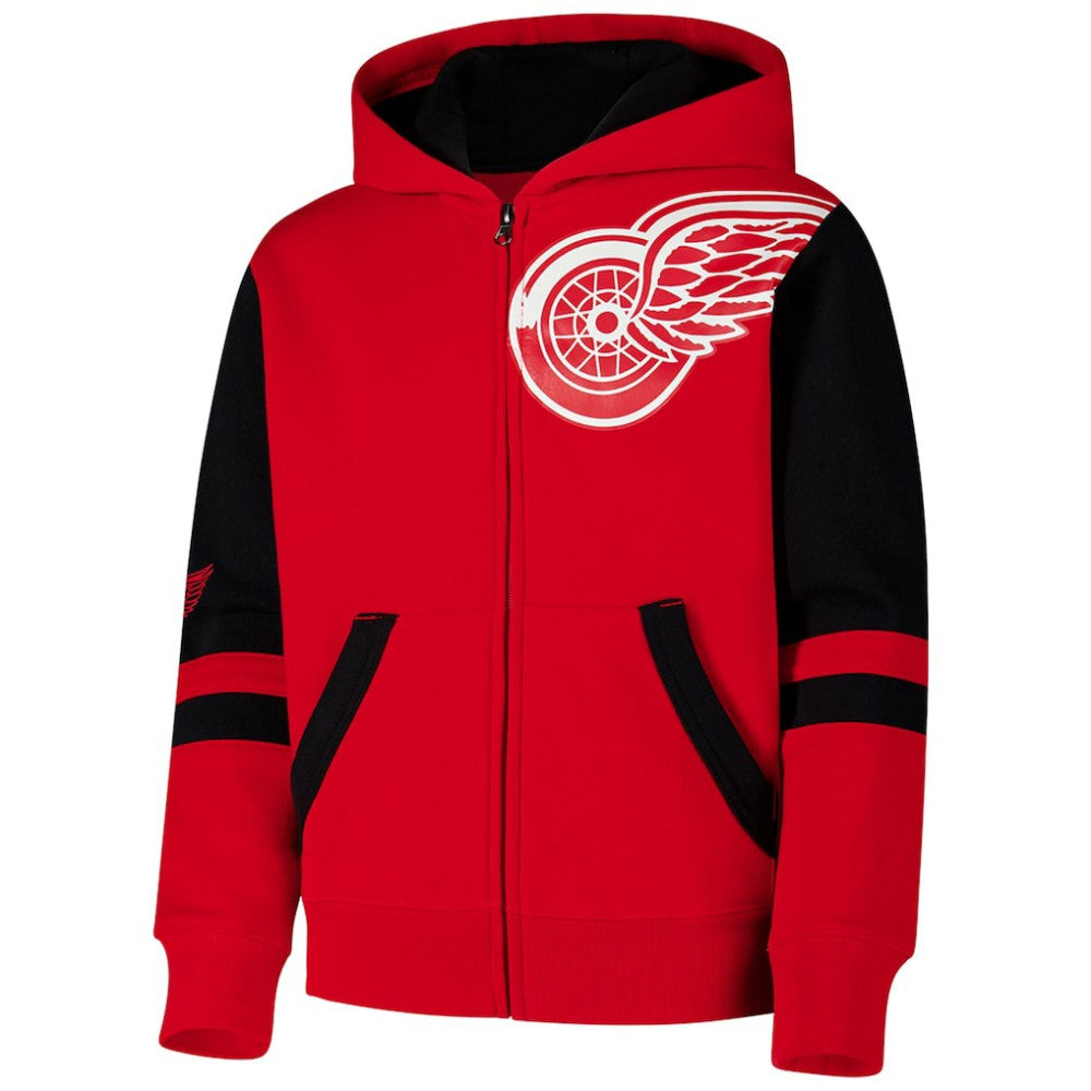 Detroit Red Wings - Youth Face Off Full-Zip Hoodie Red