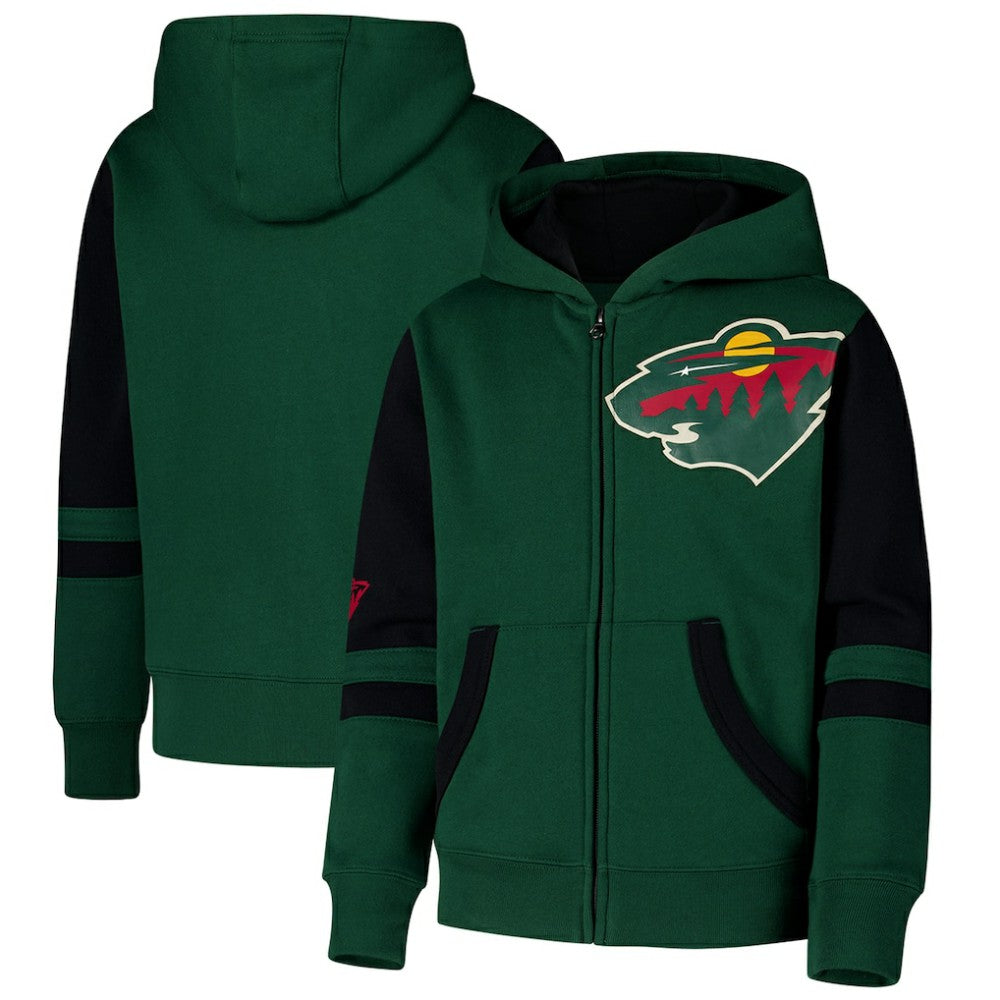 Minnesota Wild - Youth Face Off Full-Zip Hoodie Green